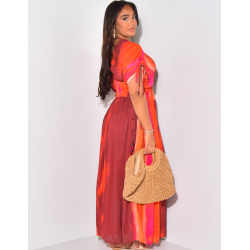 Robe oversize froncée à motifs dégradés Robe oversize froncée à motifs dégradés