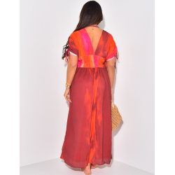 Robe oversize froncée à motifs dégradés Robe oversize froncée à motifs dégradés