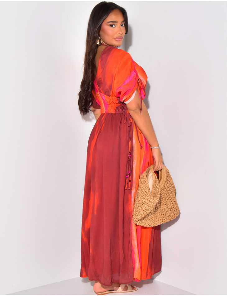 Robe oversize froncée à motifs dégradés Robe oversize froncée à motifs dégradés