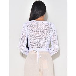 Crochet wrap top