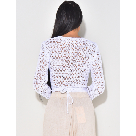 Crochet wrap top