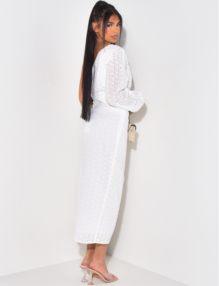 Ensemble  jupe longue et top asymétrique Ensemble  jupe longue et top asymétrique