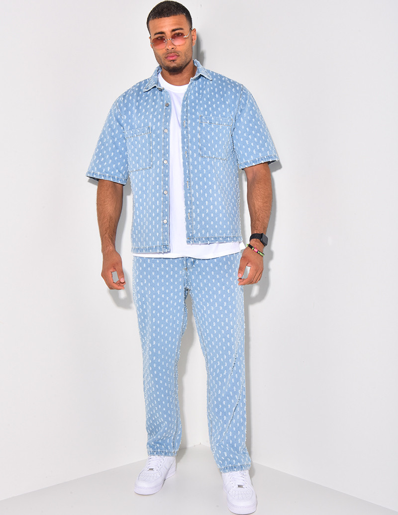 Ensemble jeans et veste destroy