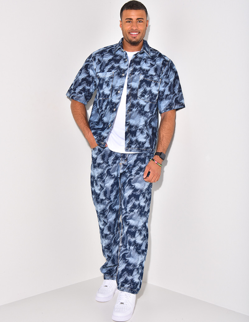 Ensemble jeans et veste destroy