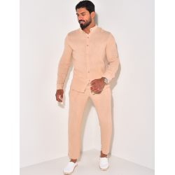 Ensemble pantalon et chemise à col rond Ensemble pantalon et chemise à col rond