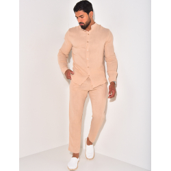 Ensemble pantalon et chemise à col rond Ensemble pantalon et chemise à col rond