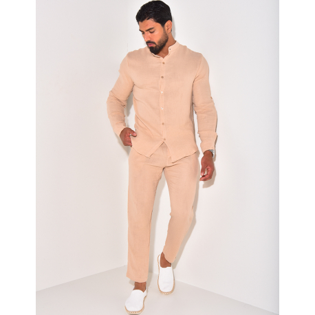 Ensemble pantalon et chemise à col rond Ensemble pantalon et chemise à col rond