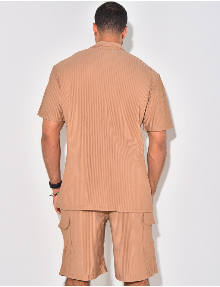 Ensemble short et chemise plissé Ensemble short et chemise plissé