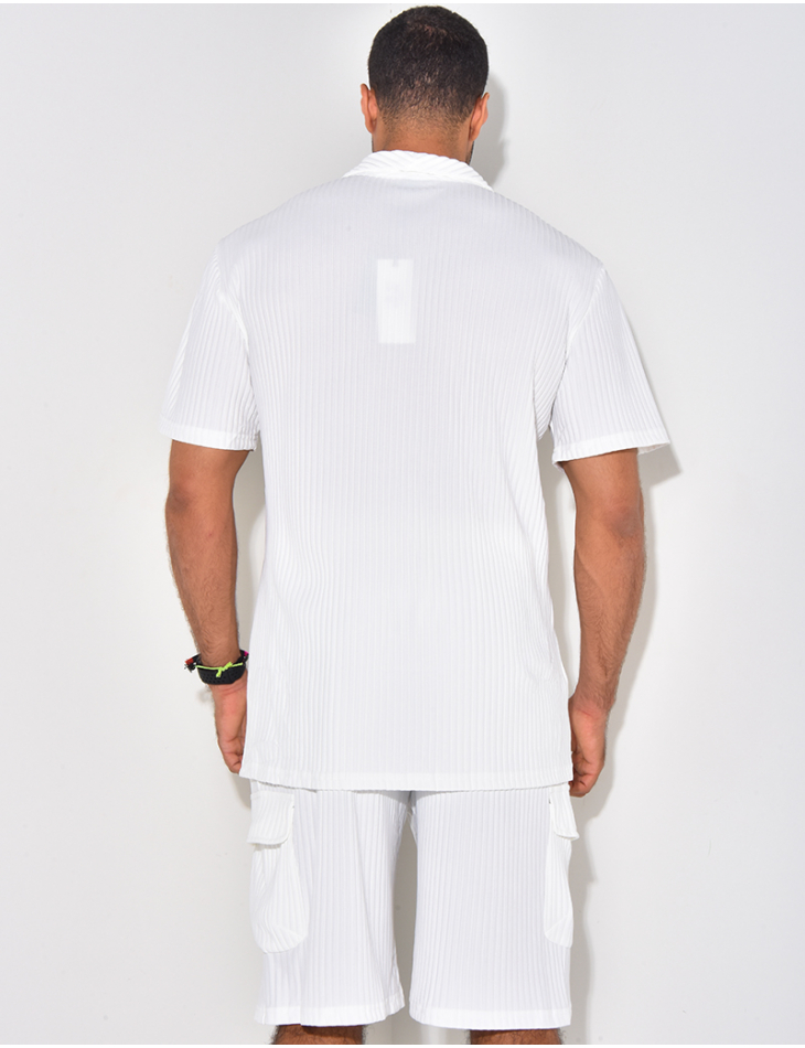 Ensemble short et chemise plissé Ensemble short et chemise plissé
