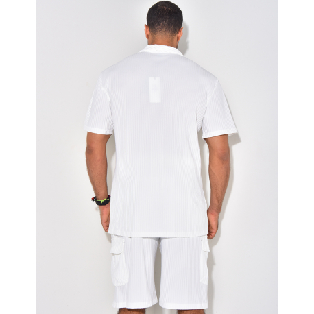 Ensemble short et chemise plissé Ensemble short et chemise plissé