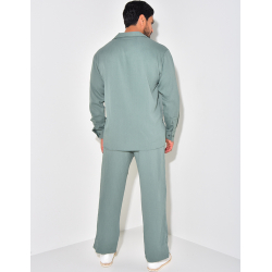 Ensemble pantalon et chemise manches longues texturé Ensemble pantalon et chemise manches longues texturé