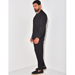 Ensemble pantalon et chemise manches longues texturé Ensemble pantalon et chemise manches longues texturé