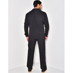 Ensemble pantalon et chemise manches longues texturé Ensemble pantalon et chemise manches longues texturé