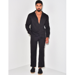 Ensemble pantalon et chemise manches longues texturé Ensemble pantalon et chemise manches longues texturé