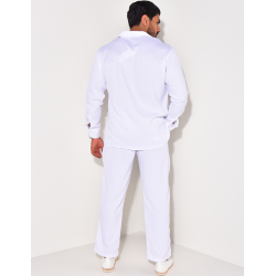 Ensemble pantalon et chemise manches longues texturé Ensemble pantalon et chemise manches longues texturé