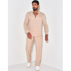 Ensemble pantalon et chemise col mao Ensemble pantalon et chemise col mao