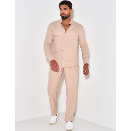 Ensemble pantalon et chemise col mao Ensemble pantalon et chemise col mao