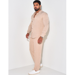 Ensemble pantalon et chemise col mao Ensemble pantalon et chemise col mao