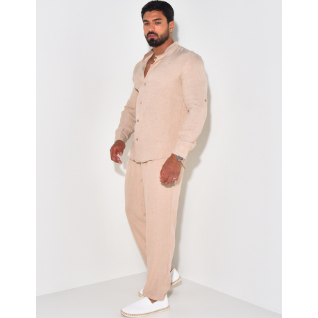 Ensemble pantalon et chemise col mao Ensemble pantalon et chemise col mao