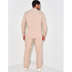 Ensemble pantalon et chemise col mao Ensemble pantalon et chemise col mao
