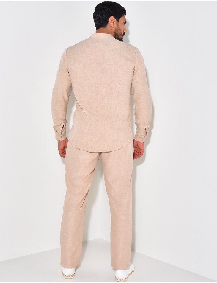 Ensemble pantalon et chemise col mao Ensemble pantalon et chemise col mao