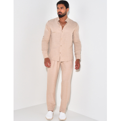 Ensemble pantalon et chemise col mao Ensemble pantalon et chemise col mao