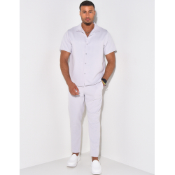 Ensemble pantalon et chemise uni Ensemble pantalon et chemise uni