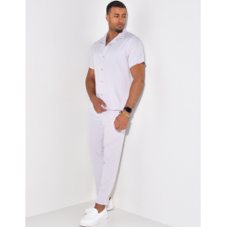 Ensemble pantalon et chemise uni Ensemble pantalon et chemise uni