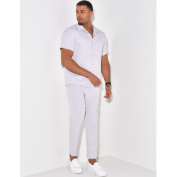 Ensemble pantalon et chemise uni Ensemble pantalon et chemise uni