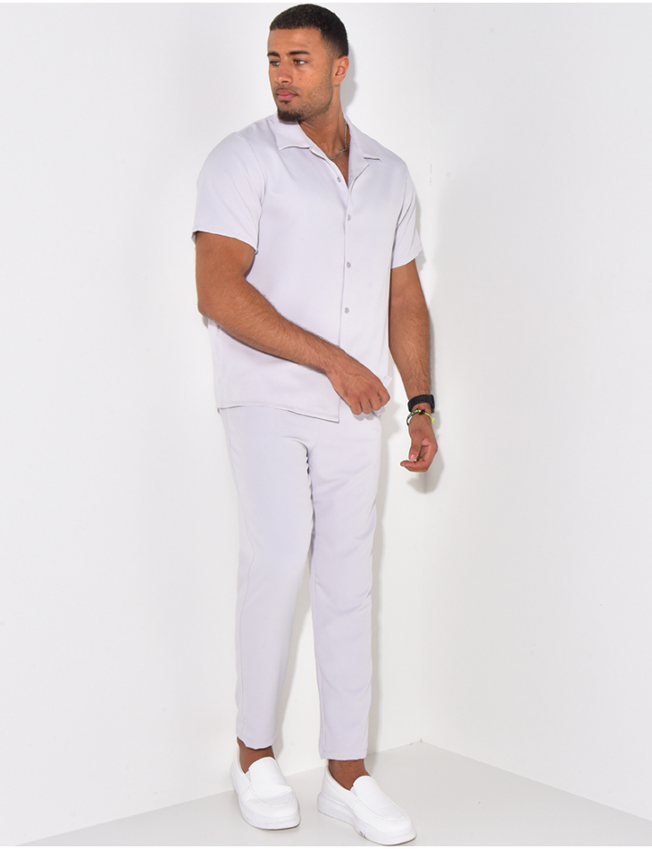 Ensemble pantalon et chemise uni Ensemble pantalon et chemise uni