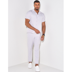Ensemble pantalon et chemise uni Ensemble pantalon et chemise uni