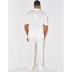 Ensemble pantalon et polo côtelé Ensemble pantalon et polo côtelé