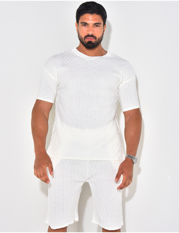 Ensemble short et t-shirt côtelé Ensemble short et t-shirt côtelé