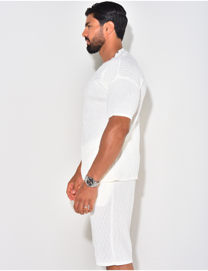 Ensemble short et t-shirt côtelé Ensemble short et t-shirt côtelé