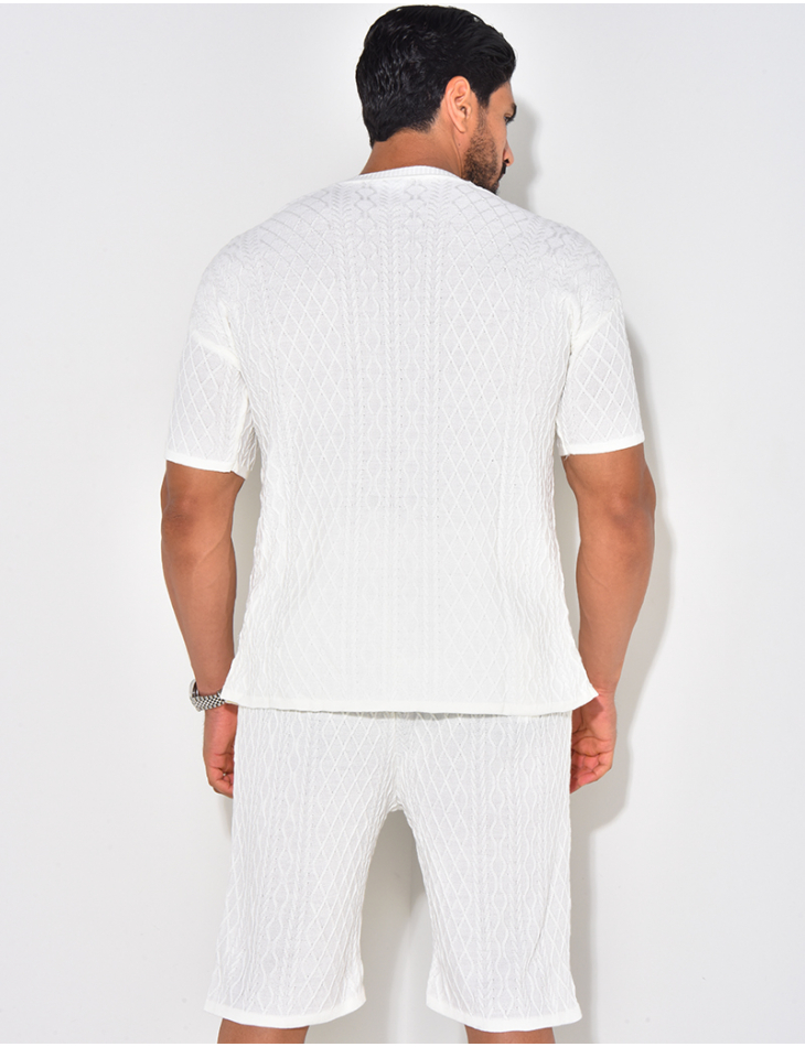 Ensemble short et t-shirt côtelé Ensemble short et t-shirt côtelé