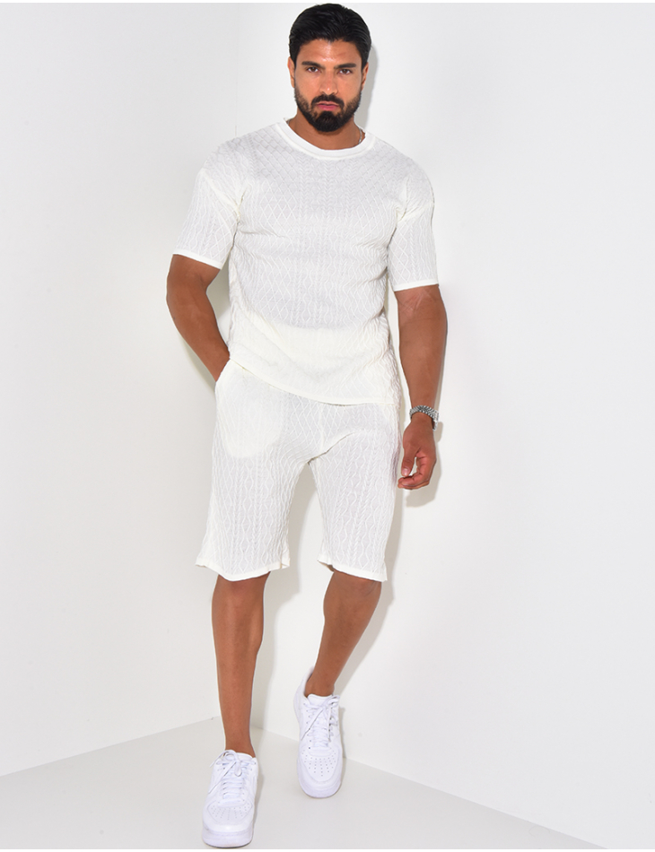 Ensemble short et t-shirt côtelé Ensemble short et t-shirt côtelé