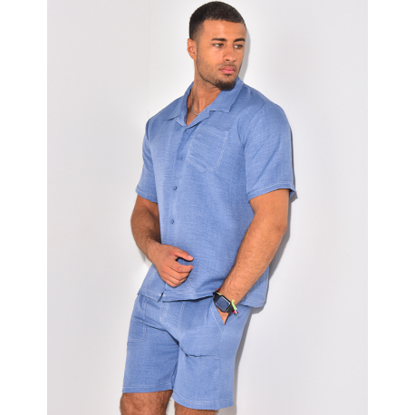 Ensemble short et chemise à poches Ensemble short et chemise à poches