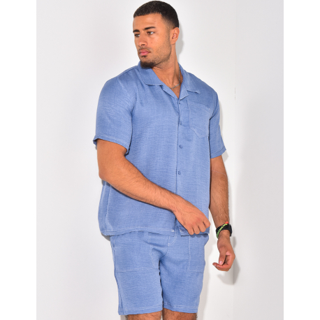 Ensemble short et chemise à poches Ensemble short et chemise à poches
