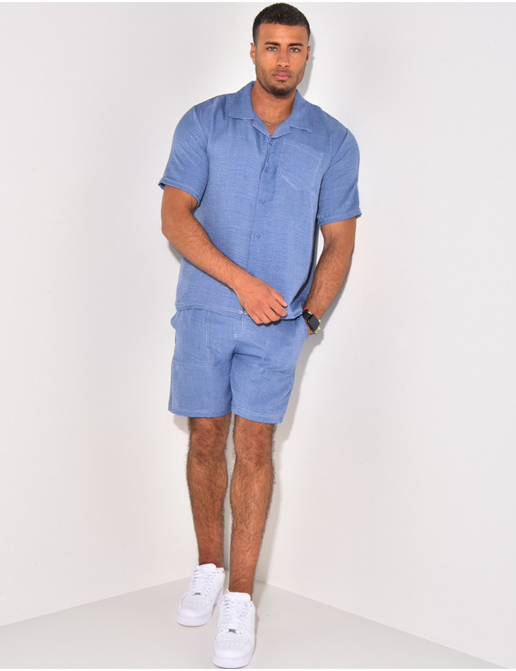 Ensemble short et chemise à poches Ensemble short et chemise à poches