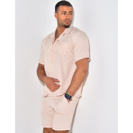Ensemble short et chemise à poches Ensemble short et chemise à poches