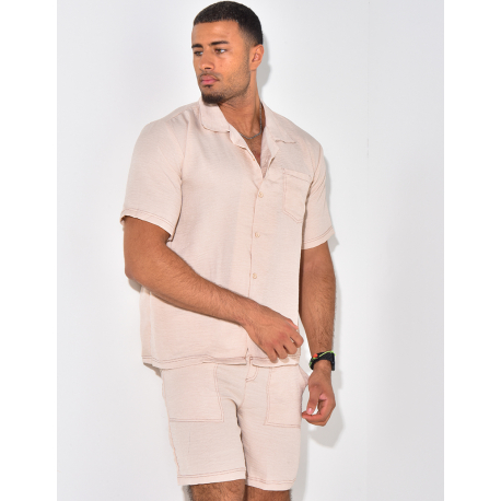 Ensemble short et chemise à poches Ensemble short et chemise à poches