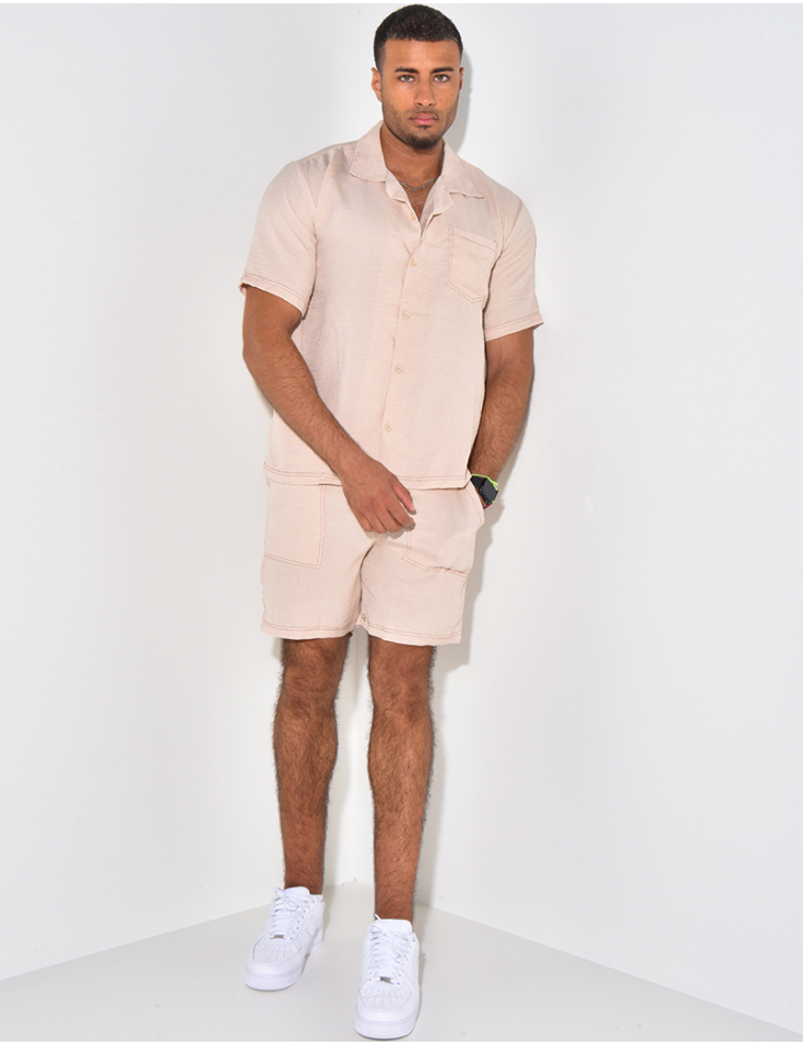 Ensemble short et chemise à poches Ensemble short et chemise à poches