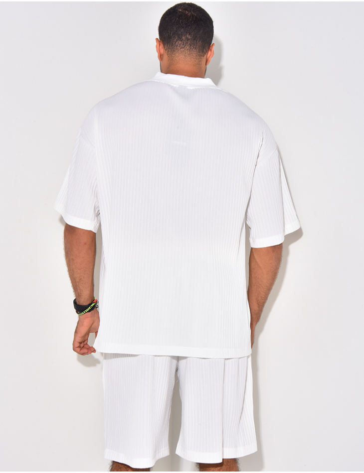Ensemble short et t-shirt plissé oversize Ensemble short et t-shirt plissé oversize