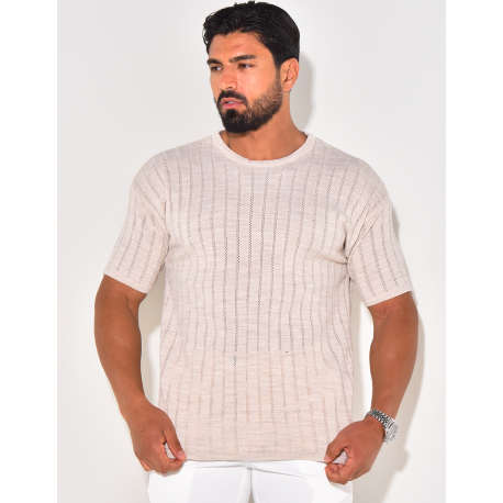 T-shirt côtelé T-shirt côtelé