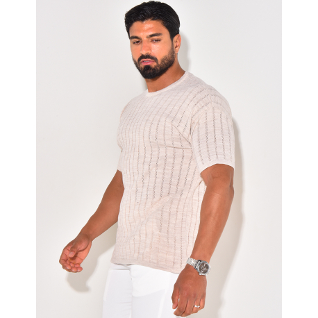 T-shirt côtelé T-shirt côtelé