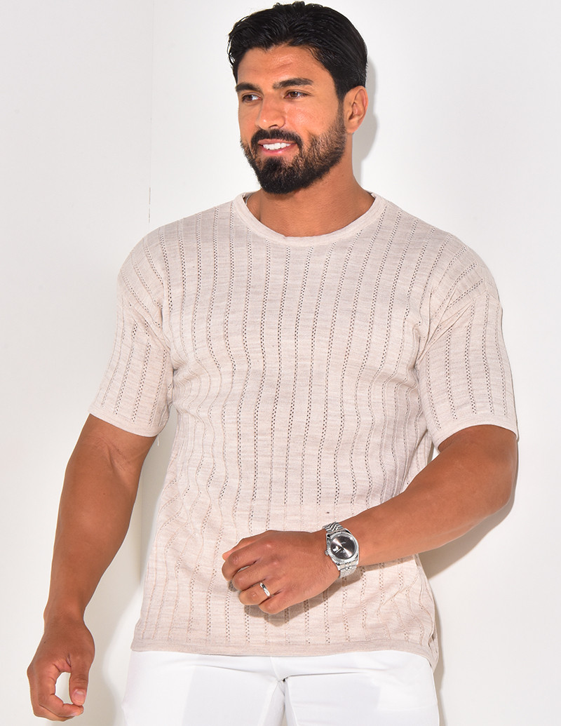 T-shirt côtelé
