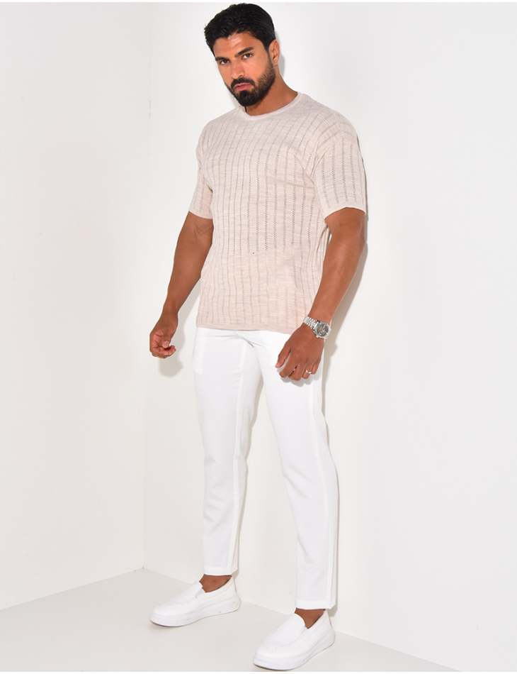 T-shirt côtelé T-shirt côtelé