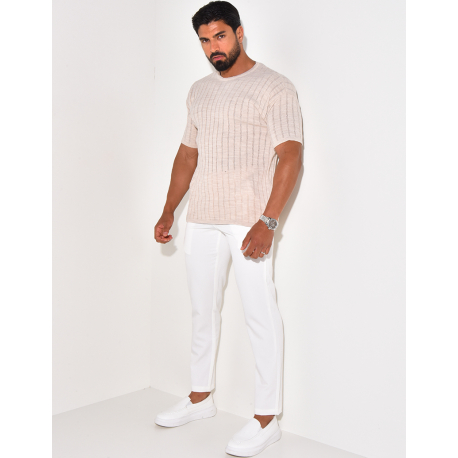 T-shirt côtelé T-shirt côtelé
