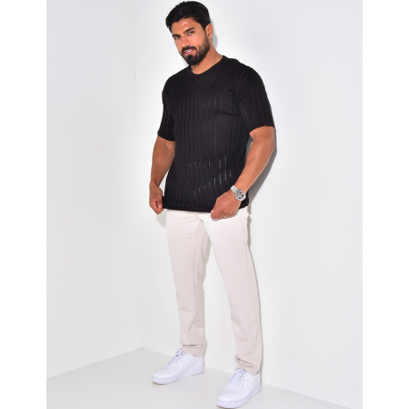 T-shirt côtelé T-shirt côtelé