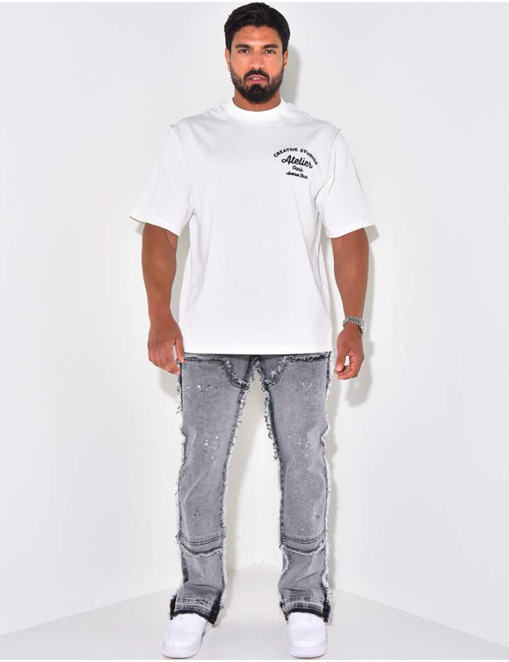 Jeans à tâches de peinture Jeans à tâches de peinture